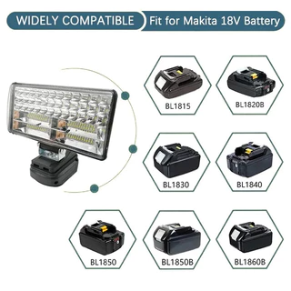สปอตไลท์ไฟทํางาน LED ไร้สายสําหรับ makita/osuka แบตเตอรี่ Li-ion กลางแจ้ง Floodlight ไฟฉุกเฉินพร้อม USB