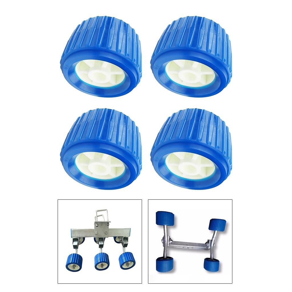 [lacooppia11] 4x Boat Trailer Roller Inflatable Ribbed Wobble Roller ใหม่