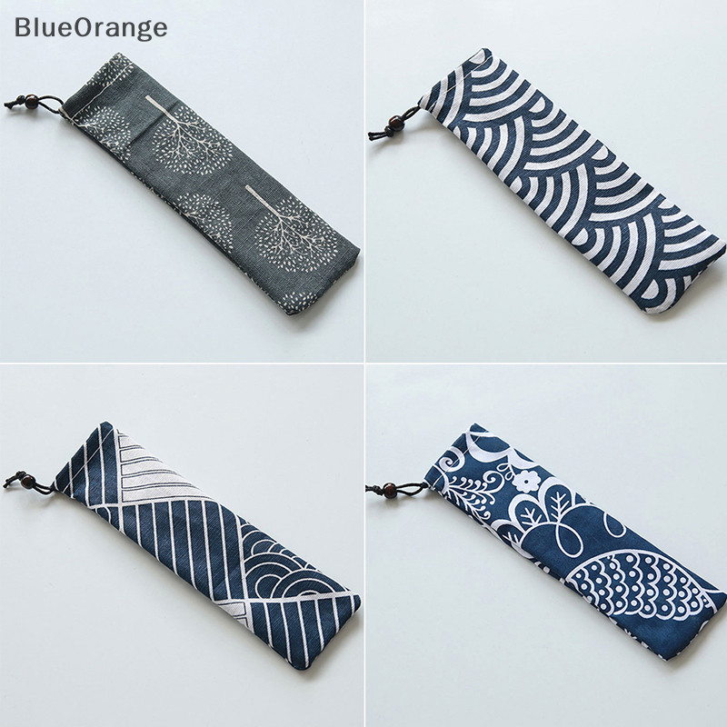 ใหม่สไตล์ญี่ปุ่นกระเป๋าช้อนส้อมreusable Travel Drawstringกระเป๋าสําหรับห้องครัวบนโต๊ะอาหารส้อม,ช้อน,สับไม้ไผ่,แปรงทําความสะอาดร้อน