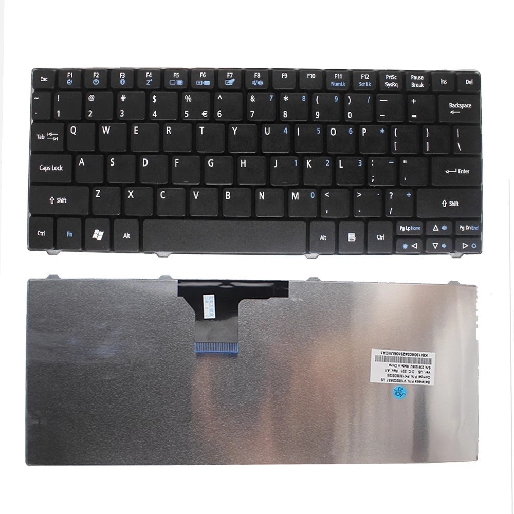 เปลี่ยนแป้นพิมพ์ US ใหม่สําหรับ Acer Aspire One 753 AO753 AO753H 751H P1VE6 722 722H AO722 AO722H 72