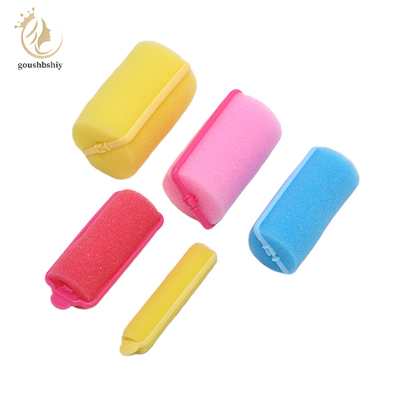[goushbshiy] 1 ชุด Foam Cushion Rollers Sponge Hair Care Vintage Style Soft Curler TH