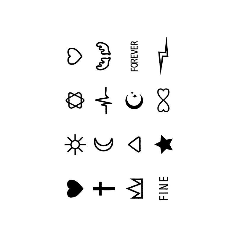 besla.thLittle Fresh Tattoo Sticker Cute Finger Tattoo Sticker Ins Style Semi Permanent Tattoo Sticker