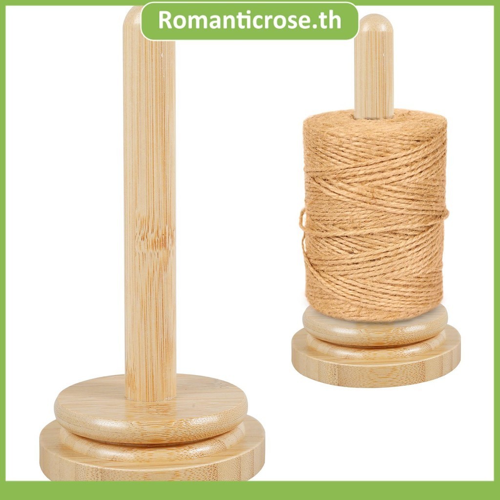 ไม้ผู้ถือเส้นด้ายหมุนได้ไม้ไผ่เส้นด้าย Skein Spinner Revolving Yarn Ball Stand Smooth Yarn Ball Holder Dispenser SHOPSKC9371