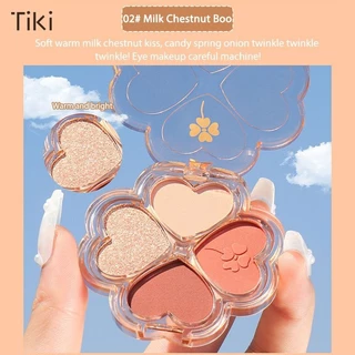 TiKi.thอายแชโดว์ เนื้อแมตต์ ชิมเมอร์ ประกายมุก กันน้ํา ติดทนนาน ไม่ซีดจางง่าย 4 สี