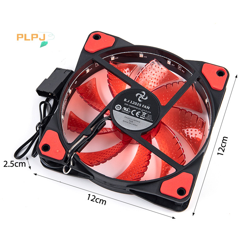 Plpj 120 มม.คอมพิวเตอร์พัดลมพัดลมเงียบ CPU Cooling RGB Quiet PC Cooler พัดลมกรณีพัดลมใหม่
