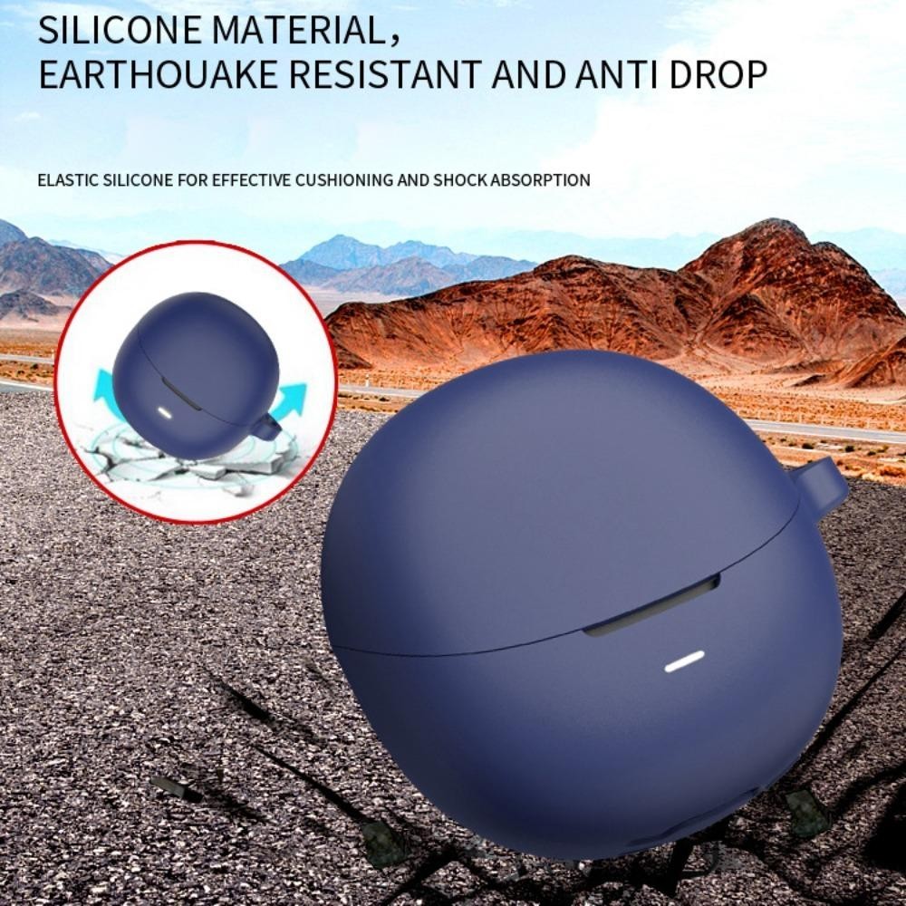 ฝาครอบ MYRON, ป้องกันกันกระแทก, นุ่มพร้อมตะขออุปกรณ์เสริมหูฟังเคสซิลิโคนสําหรับ QCY Aailbuds /+(HT10)