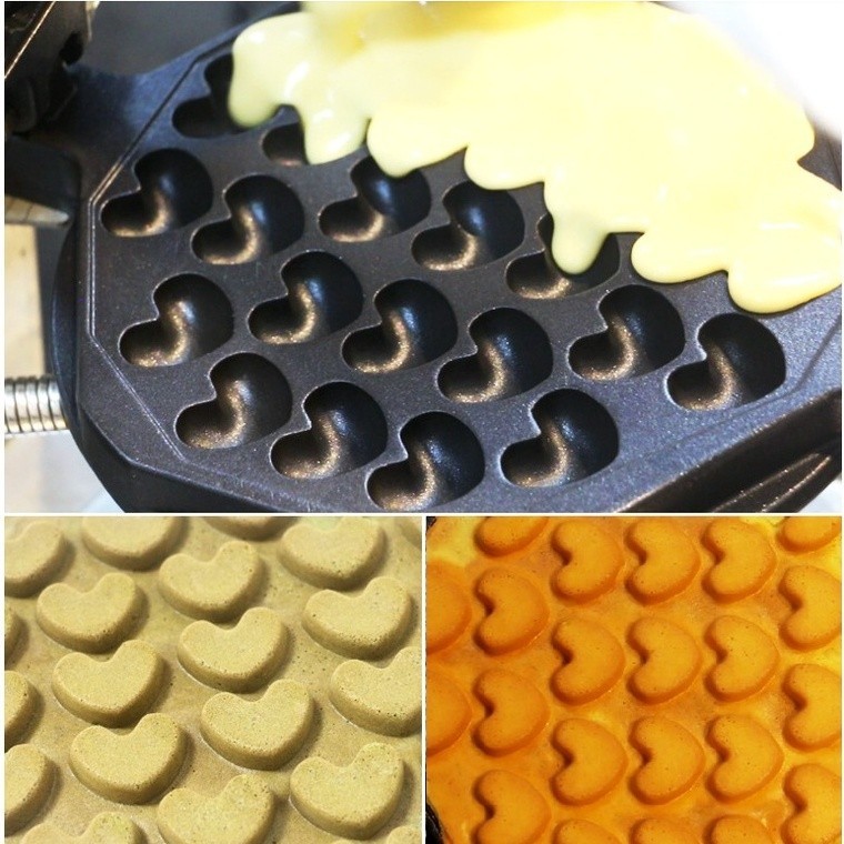 พิมพ์ขนมวาฟเฟิล แผ่นเบ้าเหล็กหน้าเตาวาฟเฟิลฮ่องกง ขนาดมาตรฐาน ใช้ได้ทั้งกับเตาวาฟเฟิลฮ่องกงแบบแก๊ส และแบบไฟฟ้า - รูปที่ 6