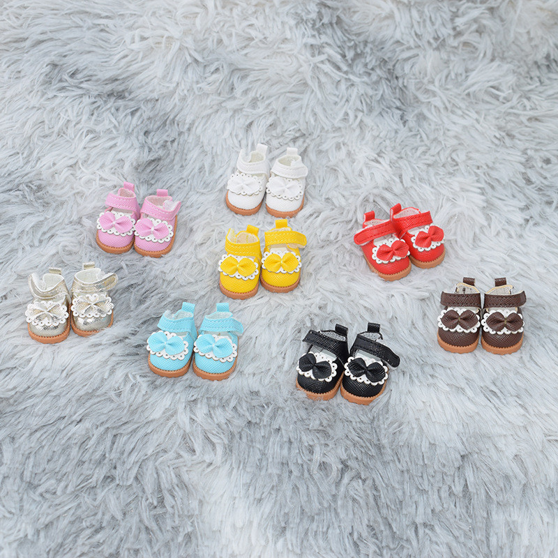 Labubu ตุ๊กตารองเท้าสบายๆรองเท้าหนัง Dress Up DIY ของเล่นตุ๊กตาอุปกรณ์เสริม 3.6*2.1*2.4 ซม.