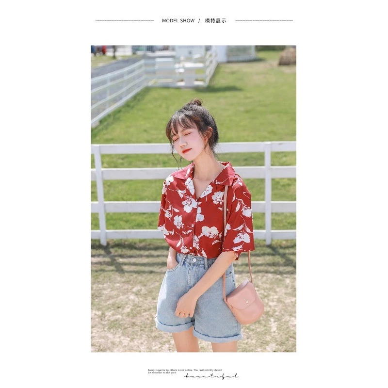 เสื้อเชิ้ตแขนสั้น ปกฮาวาย ลายดอก ลายกราฟฟิก ผ้าไหมอิตาลี thumbnail 7