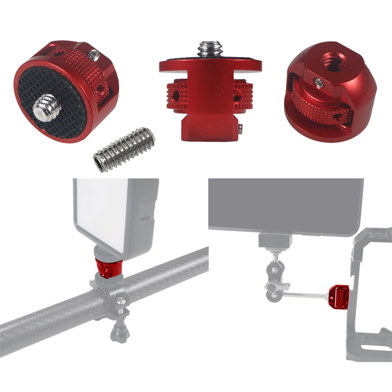 NovelGal Universal 360 หมุน 1/4 "สกรู Converter มินิขาตั้งกล้องอะแดปเตอร์ 1/4 ชายหญิงสําหรับ POCKET4 DJI OSMO 360 GoPro Action กล้องกรงขาตั้งกล้อง