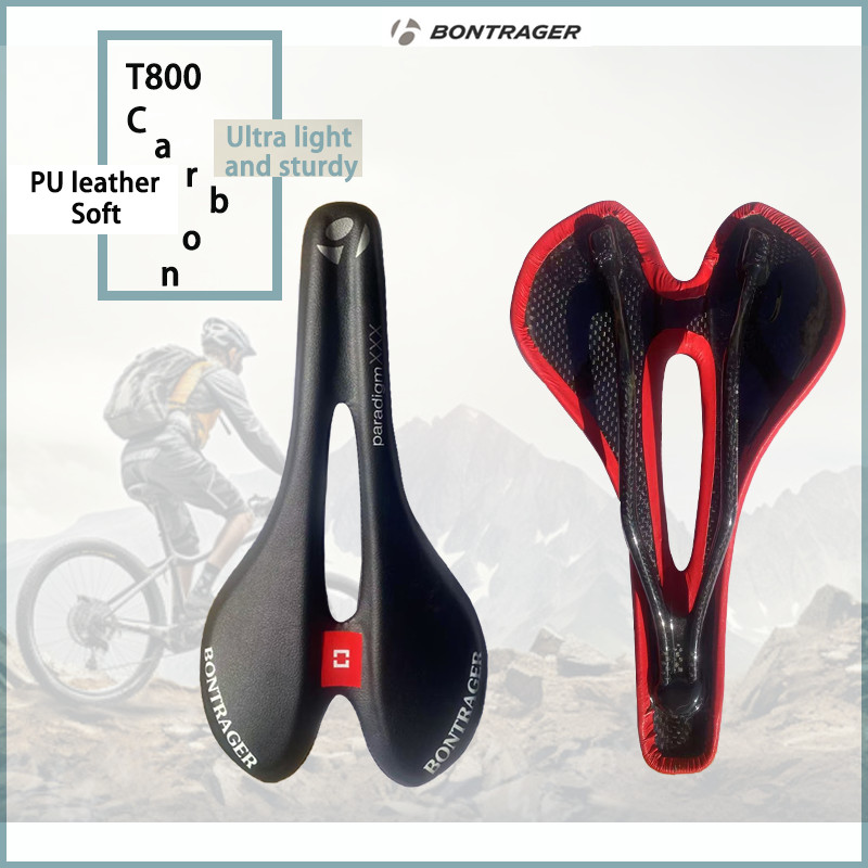 Bontrager Red/black Carbon +EVA+PU อานจักรยานเสือหมอบนุ่มพิเศษ นุ่ม กลวงและระบายอากาศได้ อาน Mtb อานคาร์บอน
