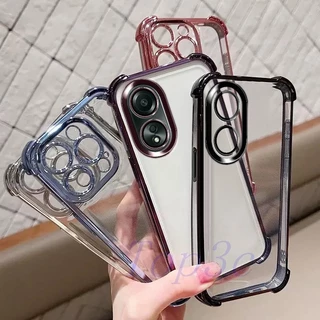 เคส OPPO A58 4G เคสโทรศัพท์โปร่งใสสี่มุมป้องกันการตก SJDK