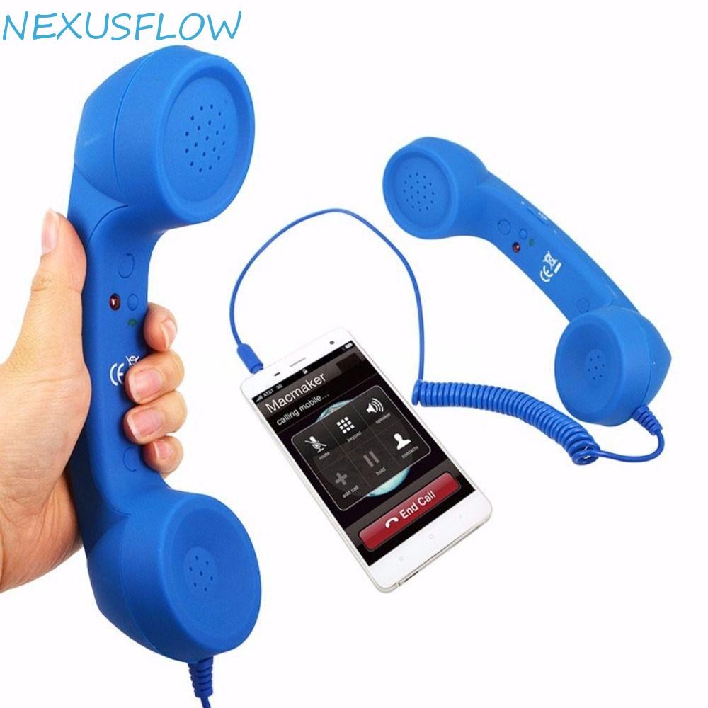 Nexusflow ชุดมือโทรศัพท์ย้อนยุค, อุปกรณ์รับโทรป้องกันรังสี, ชุดมือโทรศัพท์, มัลติฟังก์ชั่นสบายมีสไตล์ 3.5 มม. หูฟังแบบมีสายคอมพิวเตอร์