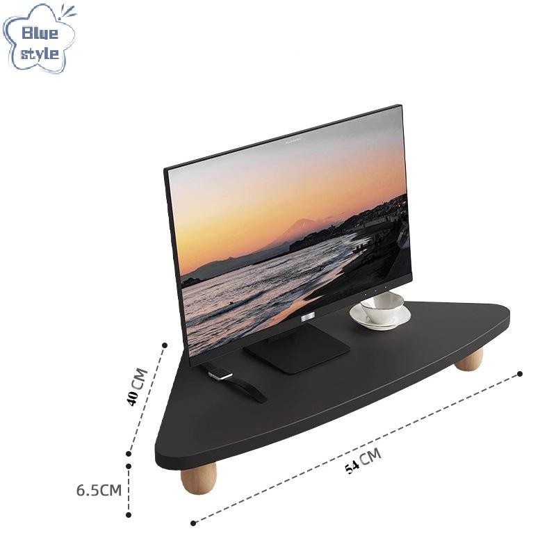 Bluestyle 90 องศาสามเหลี่ยมที่วางจอคอมพิวเตอร์หน้าจอพีซีชั้นวางไม้เดสก์ท็อปขาตั้งจอแสดงผลโต๊ะจัดเก็บวงเล็บใหม่ - รูปที่ 6