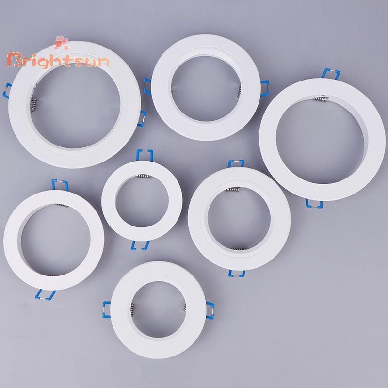 Brightsun LED Downlight Spotlight วงเล็บขาตั้งอะแดปเตอร์โคมไฟ Shade แหวนรูขยายสีขาวกรอบด้านนอกตัด Remedial วงกลมใหม่