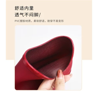 (SE-109) รองเท้าบูทกันน้ำ กันฝน ยาง PVC ยืดหยุ่น แข็งแรง แฟชั่น สีสดใส รองเท้าบูทกันฝน ทำสวน ใส่สบาย