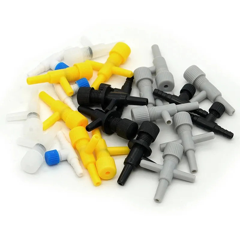 10pcs Aquarium Air Regulator Flow Tube Divider วาล์วปรับปั๊มออกซิเจนถัง Volume Control วาล์วสําหรับ 4 มม.หลอดออกซิเจน