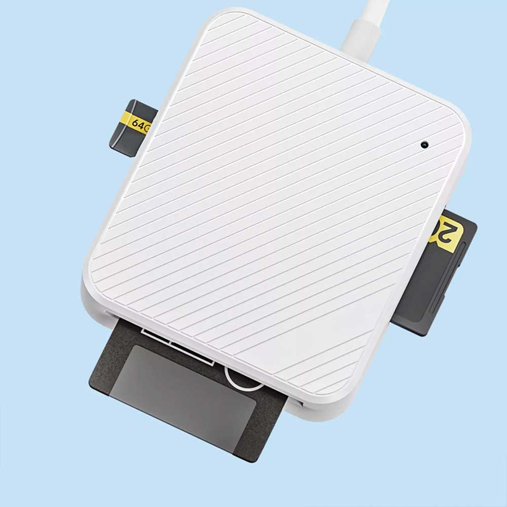 4 in 1 Type-C USB-C Smart Media M2 SD SM XD Memory Card Reader Adapter 4-Slot