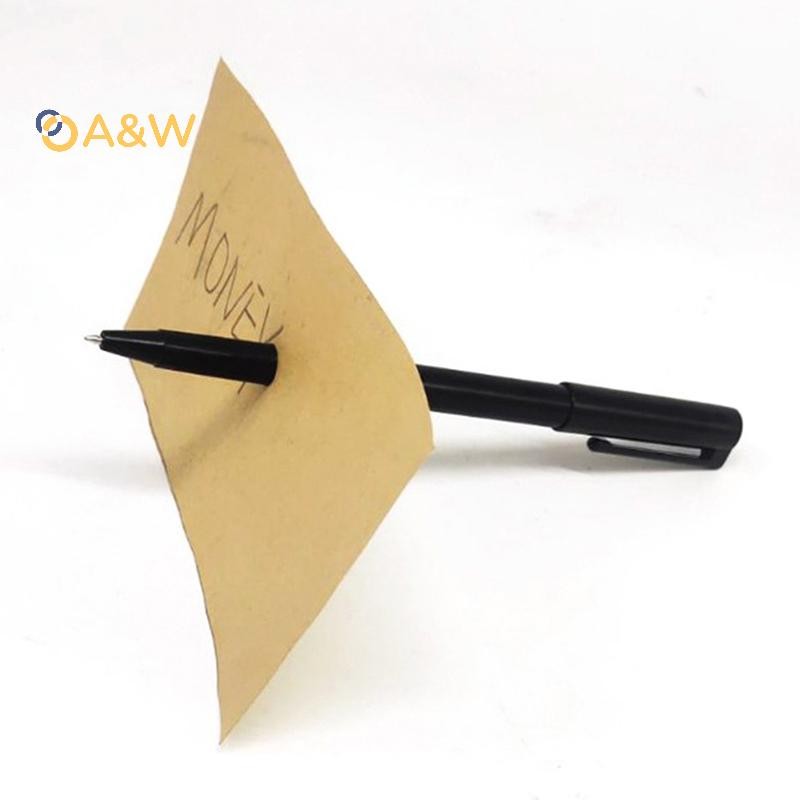 A&W Trick Pen Magician Thru Bill Pentered Dollar Bill Pen Trick ใหม่