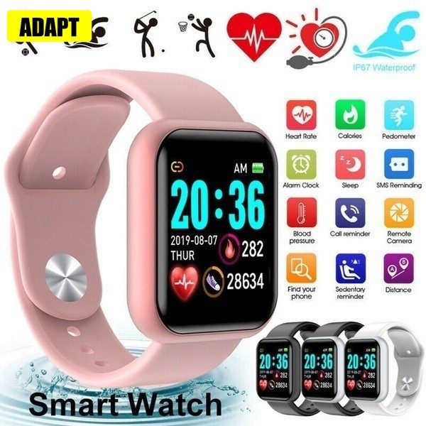 Adapt ใหม่สมาร์ทนาฬิกา Y68 D20 D28 พร้อมฟิตเนสผู้ชายผู้หญิง Smartwatch เครื่องวัดความดันโลหิตสําหรับ xiaomi
