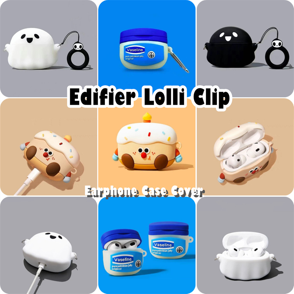 In Stockfor Edifier Lolli Clip Case การ์ตูนที่น่าสนใจซิลิโคนอ่อนนุ่มหูฟังเคสฝาครอบ