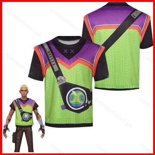 Jason VALORANT Gekko คอสเพลย์ผ้า Full Graphic ฤดูร้อนเสื้อยืดอะนิเมะแขนสั้น Top