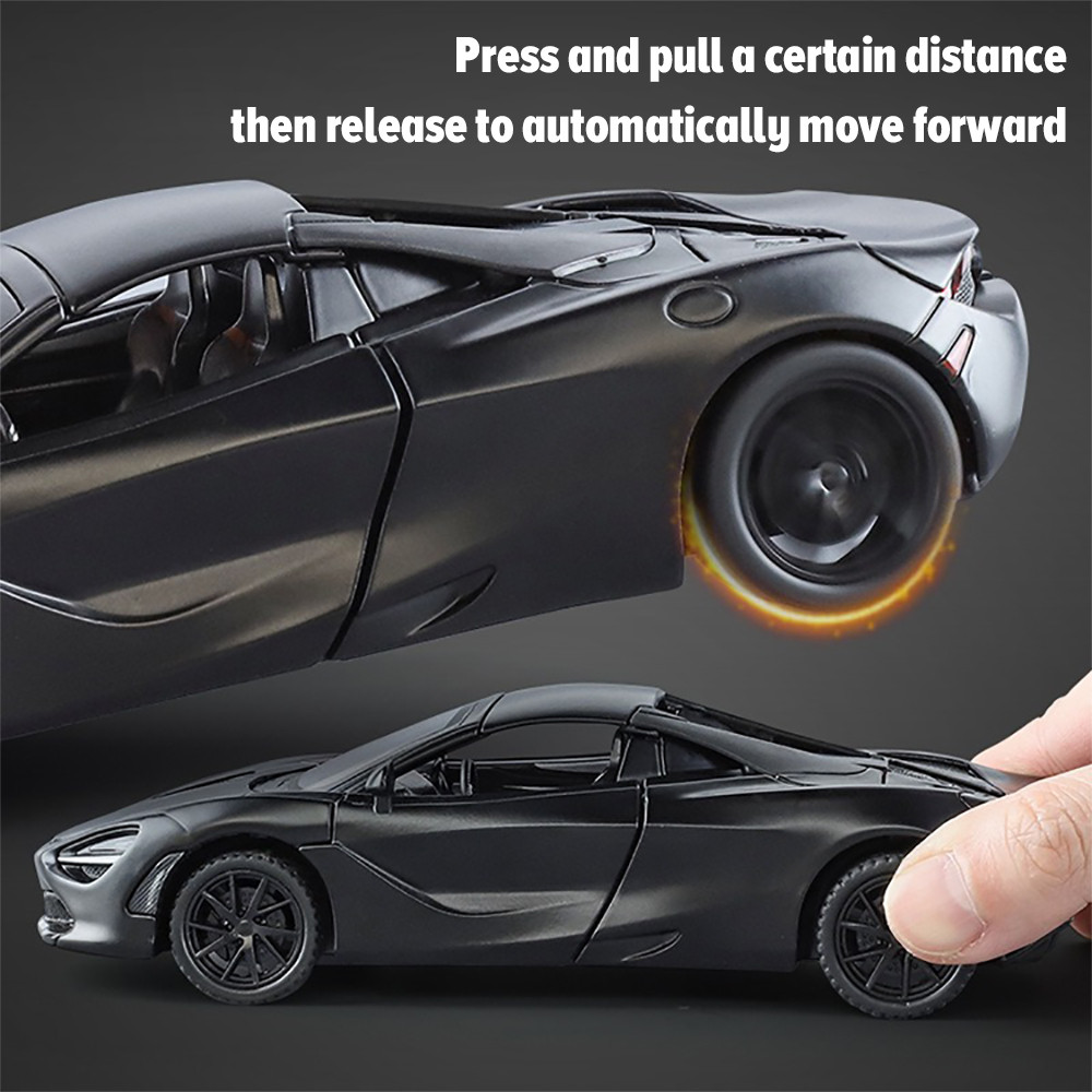 Klt 1:32 McLaren 720S Supercar โมเดลรถเหล็กรถโลหะผสมของเล่นของขวัญสําหรับเด็กเด็กผู้หญิง