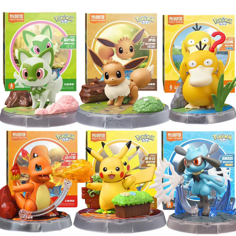 BLOKEES Original POKEMON Building Blocks Pikachu Charmander Psyduck Sprigatito Eevee Lucario Pokémon