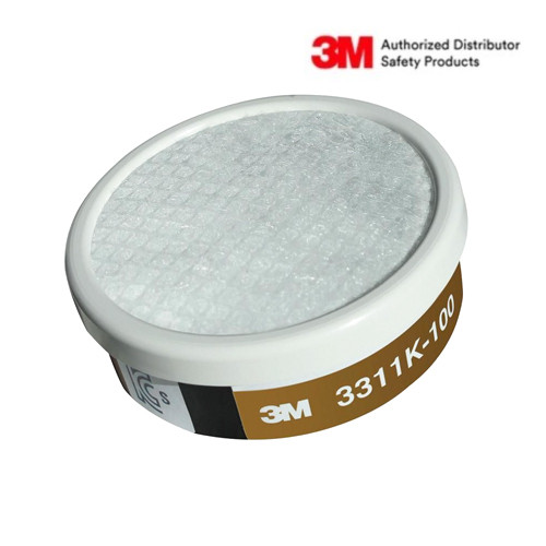 3M™ 3311K-100 ตลับกรองฝุ่นและไอระเหยสารเคมี ขนาด 100 ซี.ซี. พร้อมแผ่นกรองฝุ่น ละออง