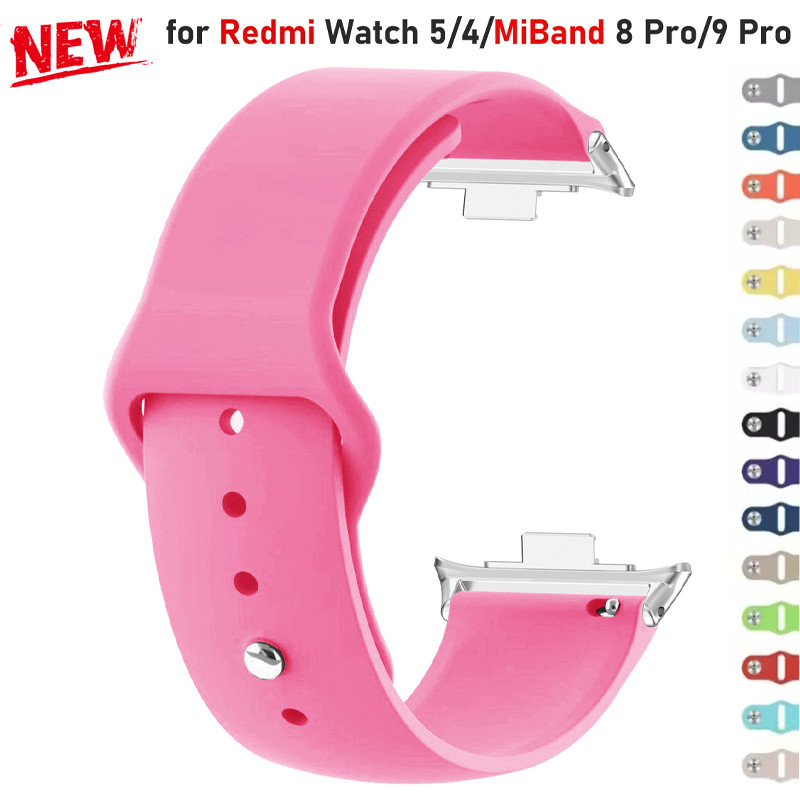 สายซิลิโคนสําหรับ Redmi watch 4 5 SmartWatch สายรัดข้อมือสําหรับ Xiaomi Mi Band 8 Pro/9 Pro เปลี่ยนสร้อยข้อมือ Watchband Accessorie