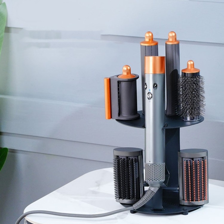 ขายร้อนสําหรับ Dyson Airwrap Curling Iron Desktop Storage Rack ติดผนังเหล็กคาร์บอน Bracket