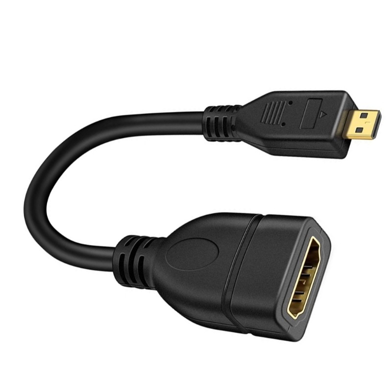 บ้าน อะแดปเตอร์ ไมโครHDMI ชายกับหญิงสําหรับการเชื่อมต่อด้วยสมาร์ทโฟนแท็บเล็ตและอื่นๆ