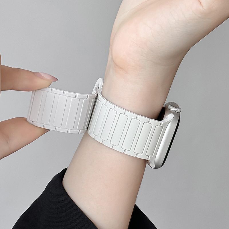 สายรัดซิลิโคนแม่เหล็กกันน้ำเข้ากันได้กับ iwatch band Ultra 2 49 มม. 46 มม. 42 มม. 44 มม. 45 มม. 41 มม. 38 มม. 40 มม.