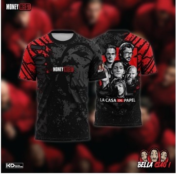 Money Heist T เสื้อไมโครไฟเบอร์ Jersey
