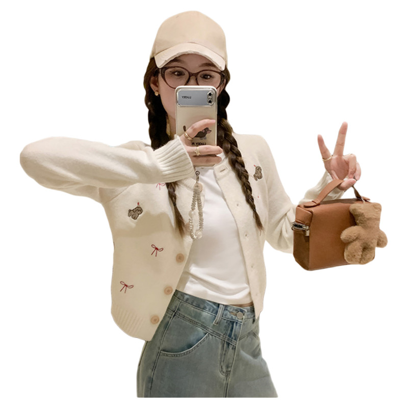 GAKKI เสื้อคลุมไหมพรมแขนยาว เสื้อคาร์ดิแกนถักนิตติ้งผู้หญิง ฟรีไซส์ พร้อมส่ง รุ่น 3156#