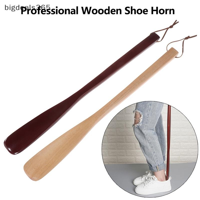 [bigdeals365] 40 ซม. มืออาชีพไม้รองเท้าฮอร์นช้อนรูปร่าง Shoehorn - เครื่องมือบ้านหุ้นใหม่