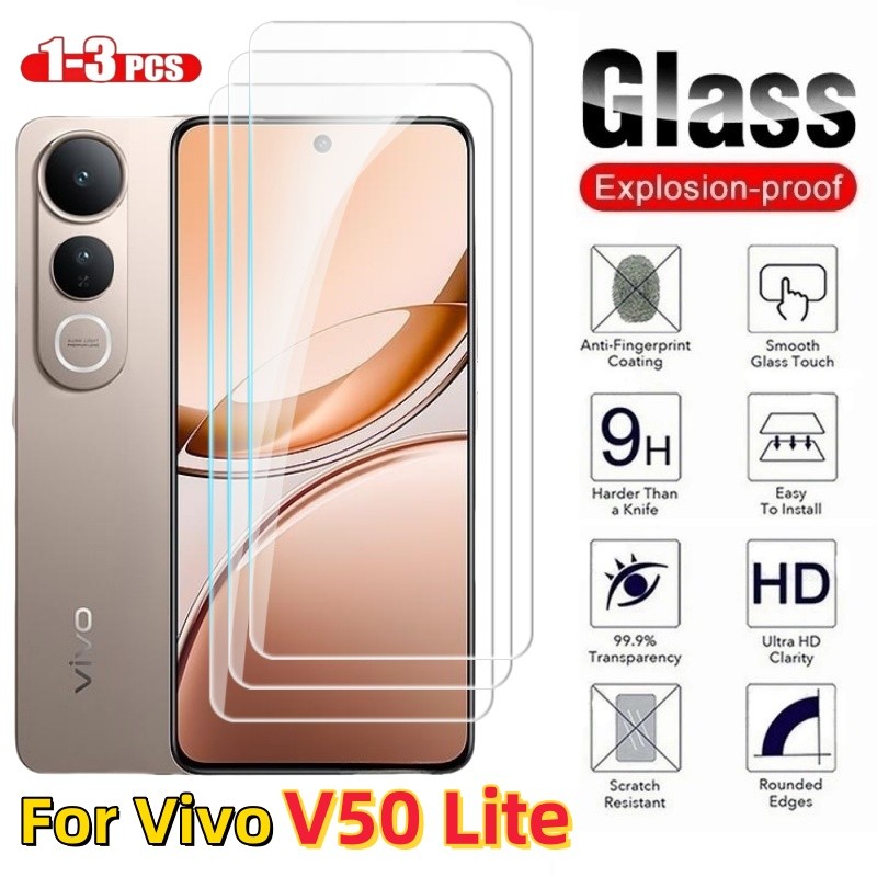 1-3pcs Full Liteป้องกันหน้าจอกระจกนิรภัยสําหรับVivo V50 V40 Lite 5G 4G 2025 V 50Lite V50Lite V40Lite