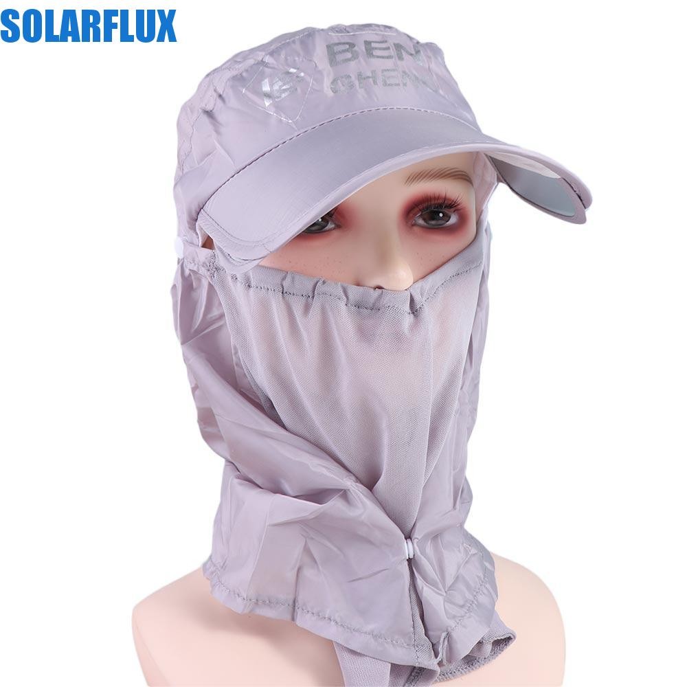 Solarflux หมวกกันแดด,น้ําหนักเบาระบายอากาศกว้าง Brim Bucket Cap,หมวกซาฟารีปีกกว้างพร้อมปกคอ Wth Neck