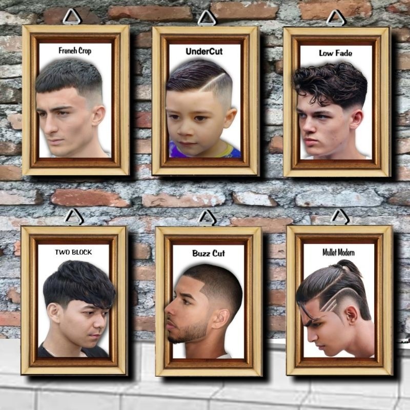 BARBERSHOP 3D MDF WOOD SALON WALL DECORTATION