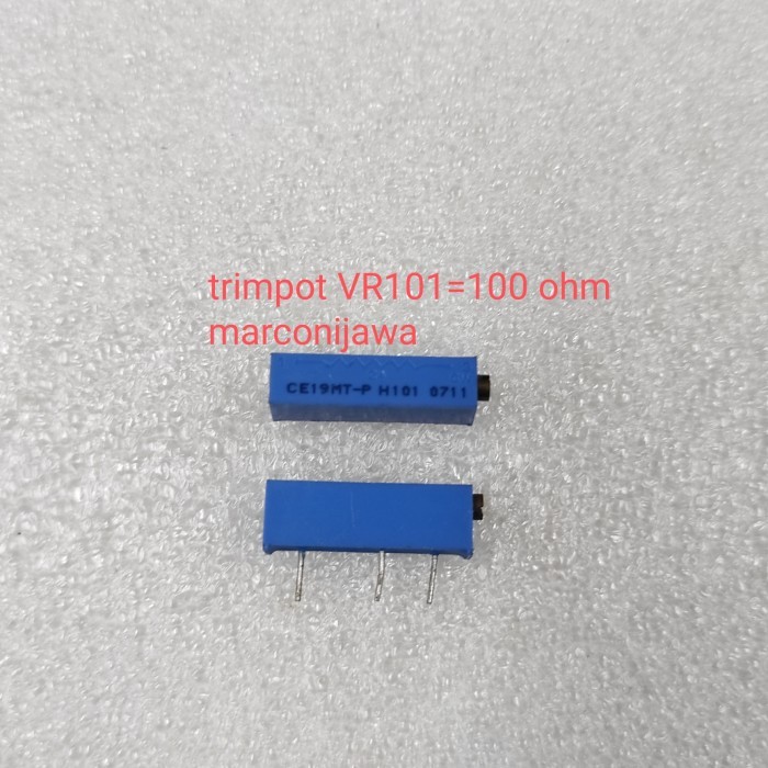 AS01 trimpot VR100 ohm ขอบข้างยาวสีน้ําเงิน