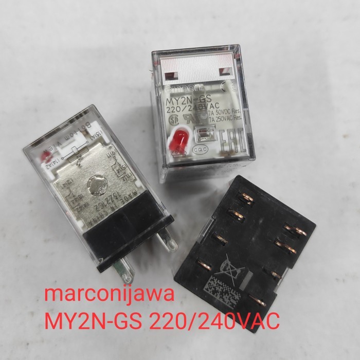 AS01 รีเลย์ MY2N-GS 200/240VAC 8pin omron เดิม