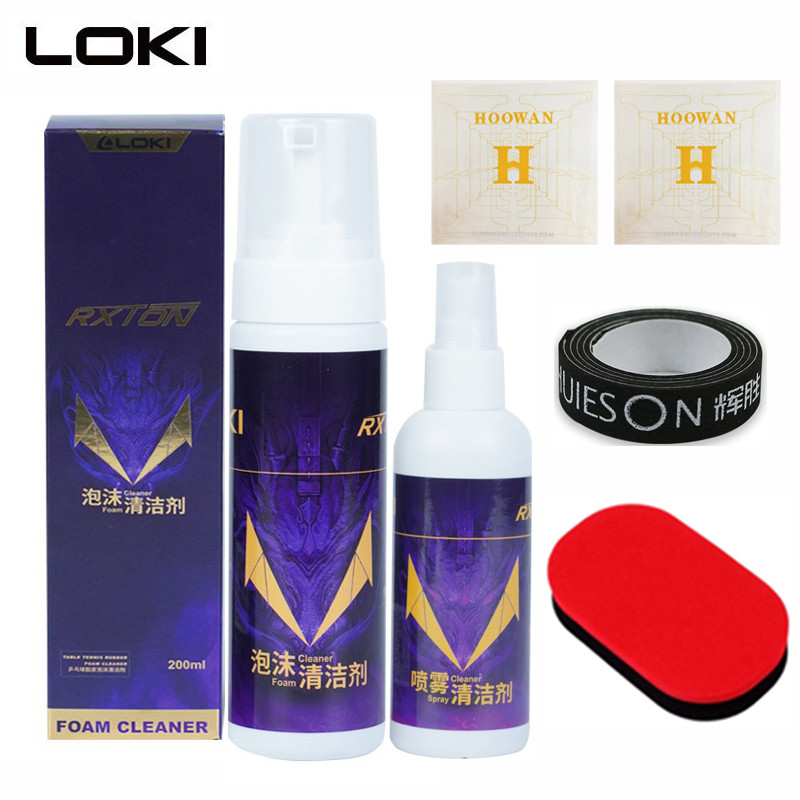 Loki โฟมยางปิงปอง/สเปรย์ทําความสะอาดปิงปองค้างคาวหนาทําความสะอาดการปนเปื้อน 4in1 Maintenance Care Kit 100/200ML