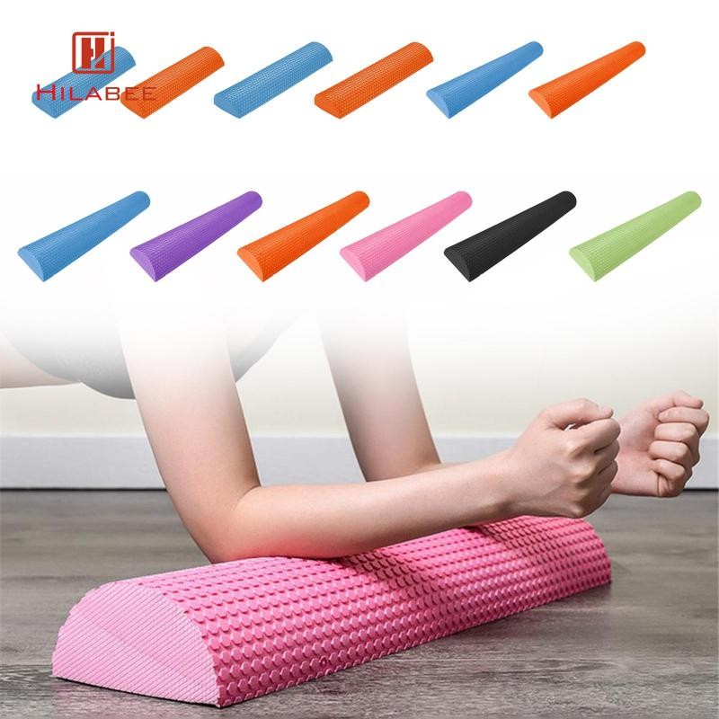 Hilabee Half Round EVA Foam Roller Half Roller Foam Yoga Blocks Balance Heavy Duty Anti Slip Half Ro
