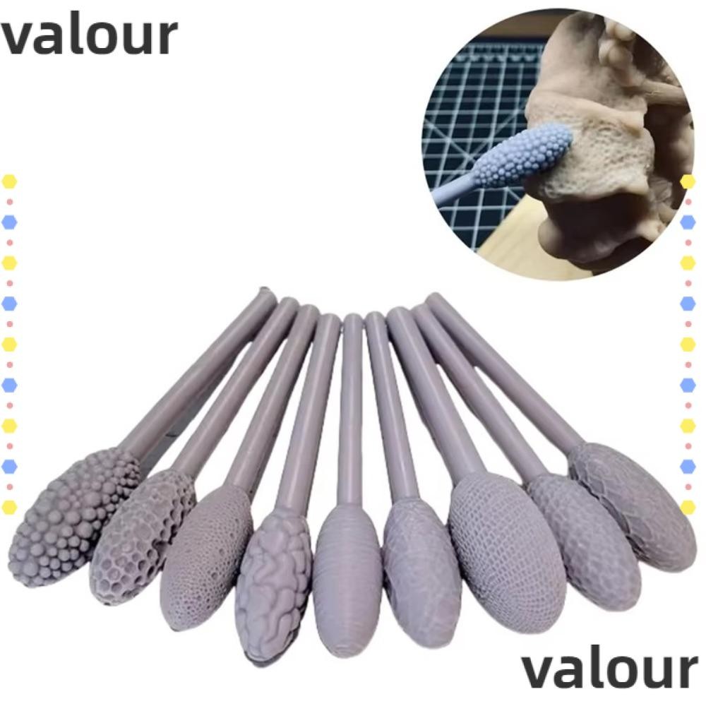 Valour Texture ชุดเครื่องมือสําหรับ Clay, Rolling Emboss ลายสก๊อต Hand Art Clay Modeling Roller, DIY