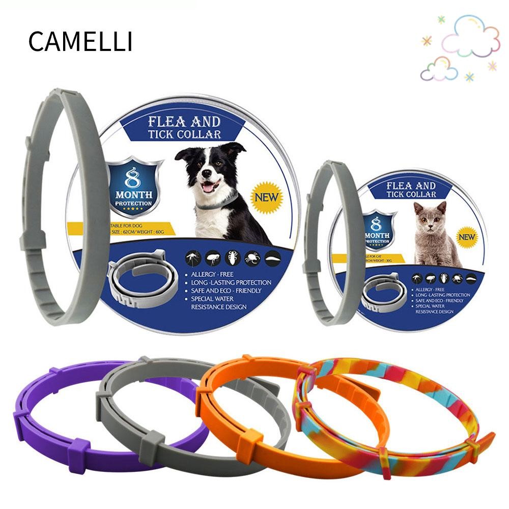 Camelli ปลอกคอสุนัขกันน้ําป้องกันยุงป้องกันแมลงแบบปรับได้