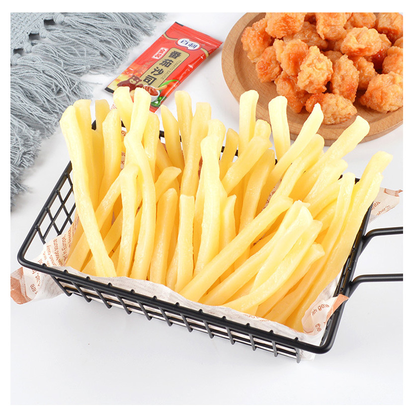 10pcs จําลอง French Fries ประดิษฐ์ Faux Fries ปลอม French Fries จําลองอาหาร French Fries PVC ครัวของเล่นตกแต่ง Photo Props Party ขนมตกแต่ง