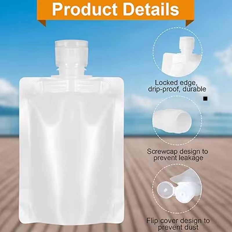 30/50/100ml ถุงรีฟิลกันรั่ว | ภาชนะบรรจุเครื่องสําอางสําหรับเดินทางแบบใช้ซ้ําได้สําหรับแชมพู/โลชั่นวัสดุที่เป็นมิตรกับสิ่งแวดล้อม3ขนาด