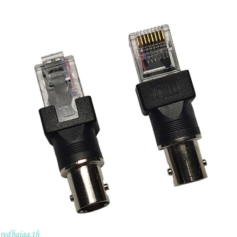 Redbaiaa BNC หญิง RJ45 ชายแปลงอะแดปเตอร์ BNC ถึง RJ45 Coaxial Coax Barrels Coupler สําหรับการส่งสัญญาณและ