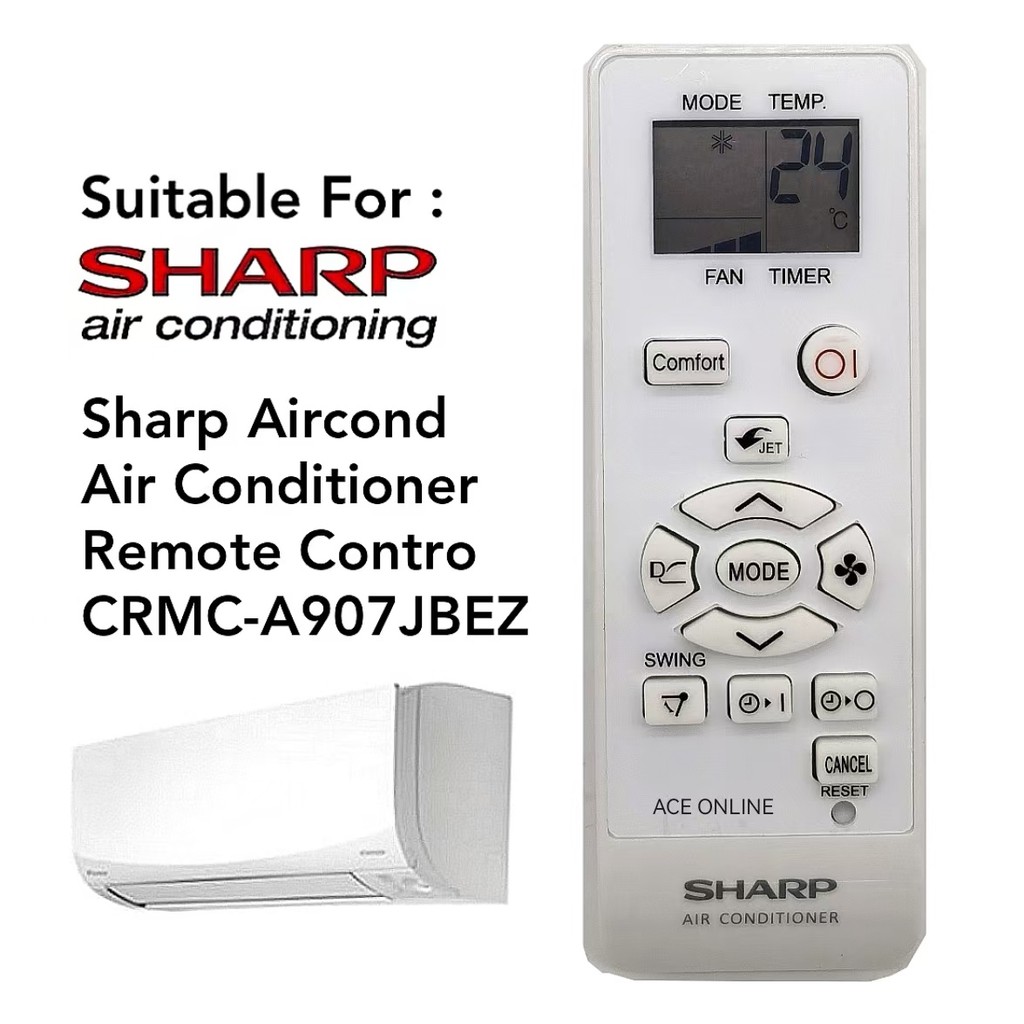Sharp Aircond รีโมทแอร์ Contro CRMC-A907JBEZ