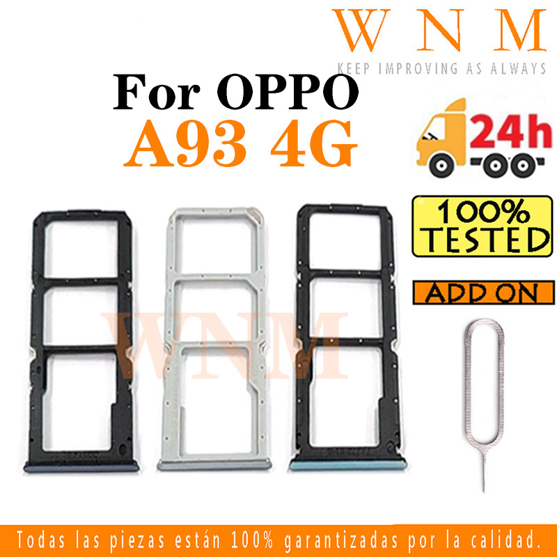 สําหรับ OPPO A93 4G ถาดซิมการ์ดซิมการ์ดผู้ถือช่องใส่การ์ด Reader SD Slot อะแดปเตอร์เปลี่ยน Part